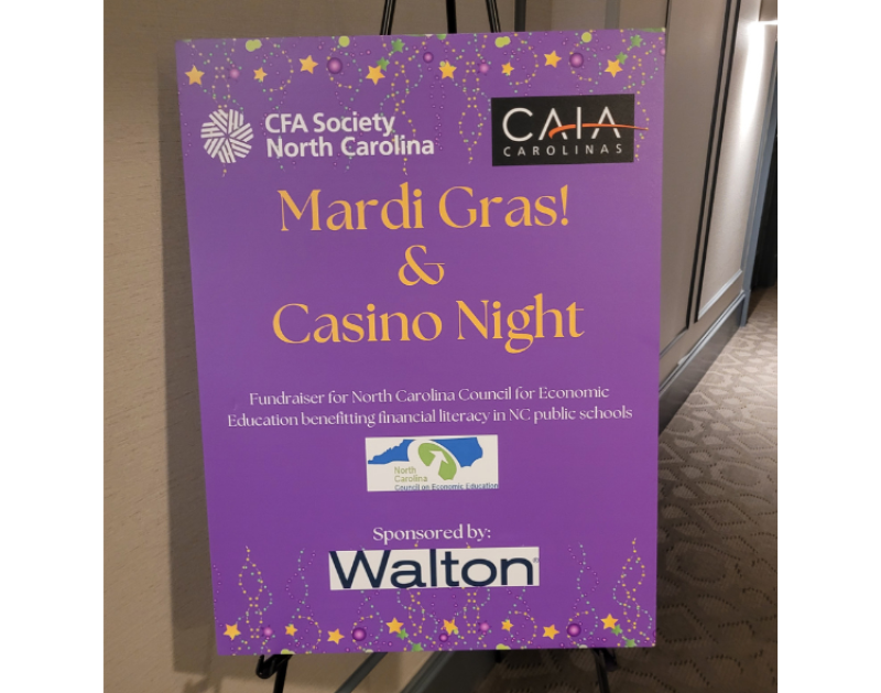 CAIA Carolinas and CFA North Carolina Joint Mardi Gras Casino Night Event Picture 1