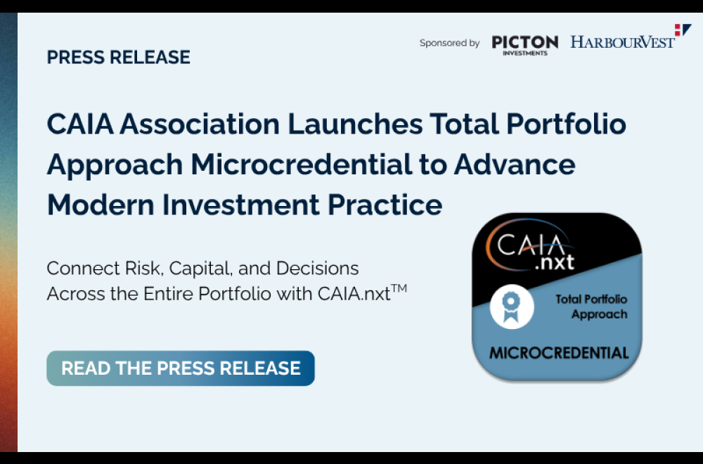 CAIA Association Launches Total Portfolio Approach Microcredential to Advance Modern Investment Practice