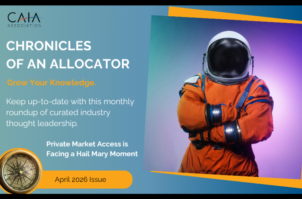Chronicles of an Allocator: April 2026 Issue. Astronaut with arms crossed